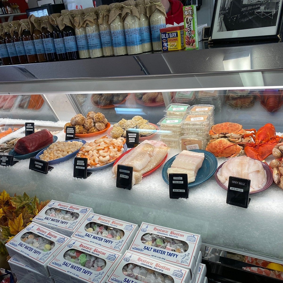 Seafood display at James Hook & Co.