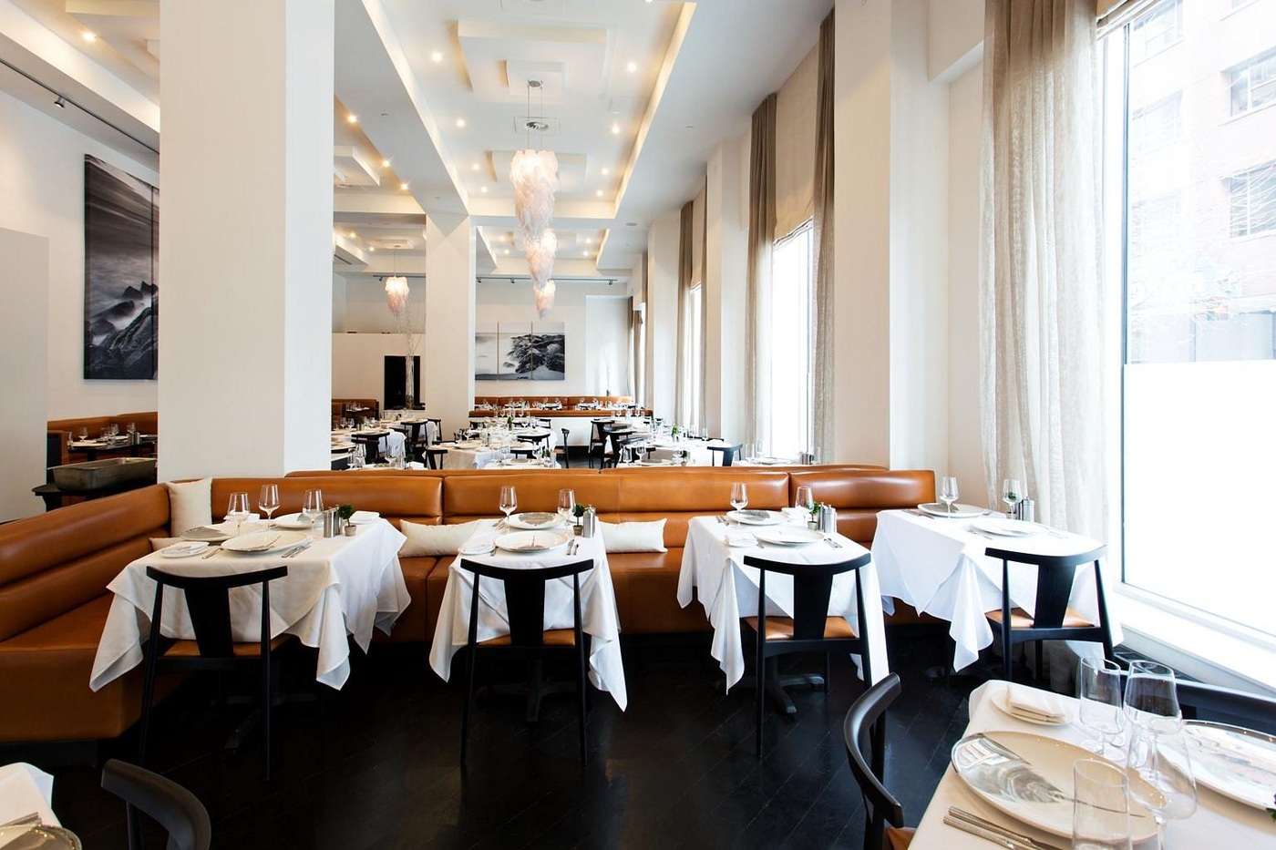 The dining room at Ostra in Boston