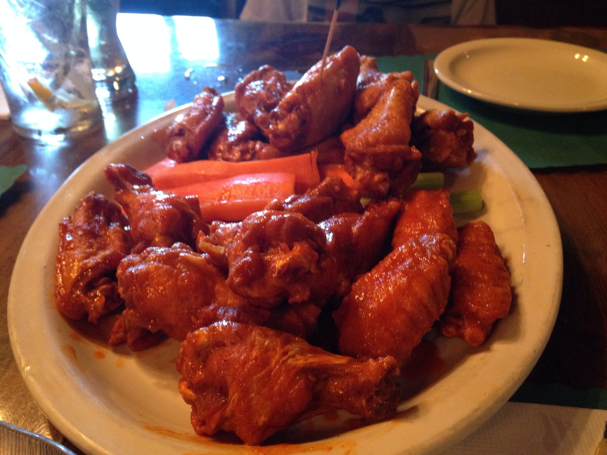A platter of chicken wings at Blackthorn Restaurant and Pub