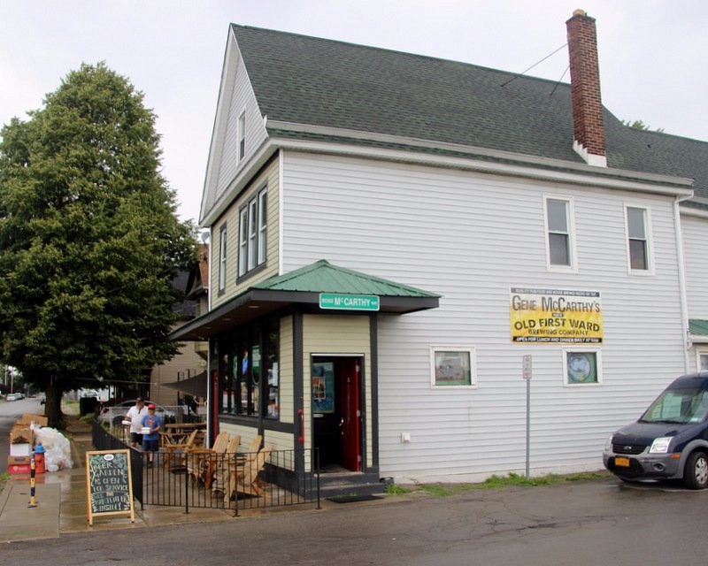 Corner exterior of Gene McCarthy’s in Buffalo’s Old First Ward