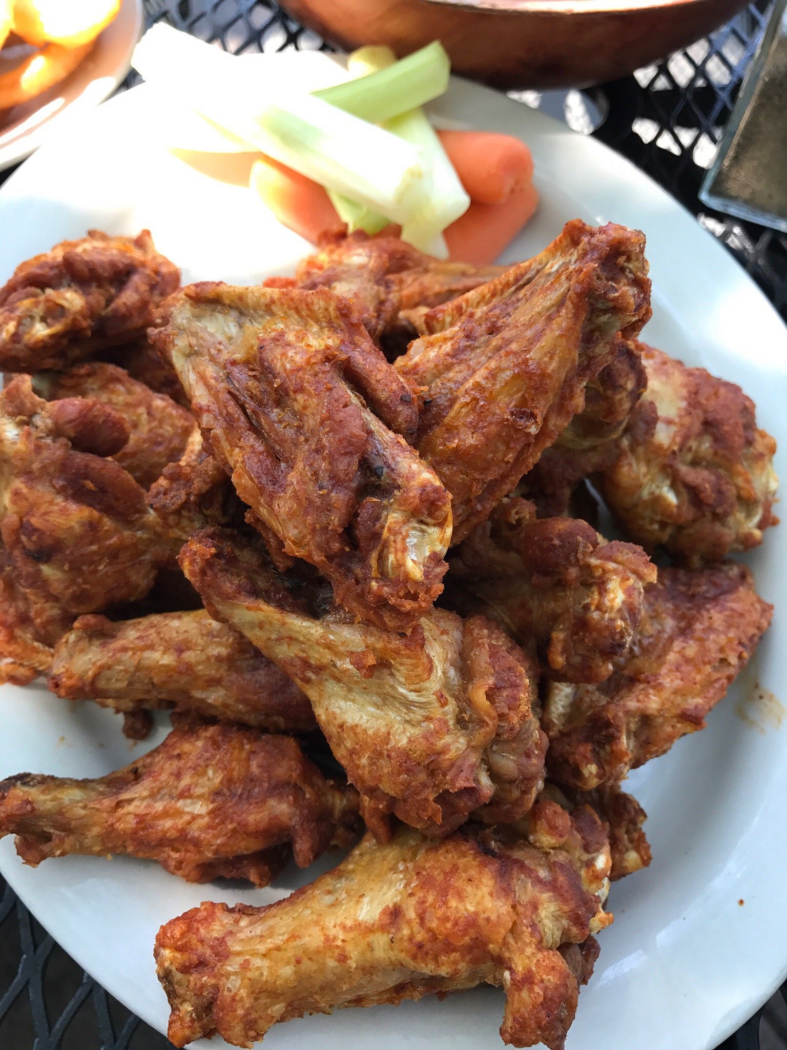 Close-up of seasoned chicken wings at Mammoser’s Tavern