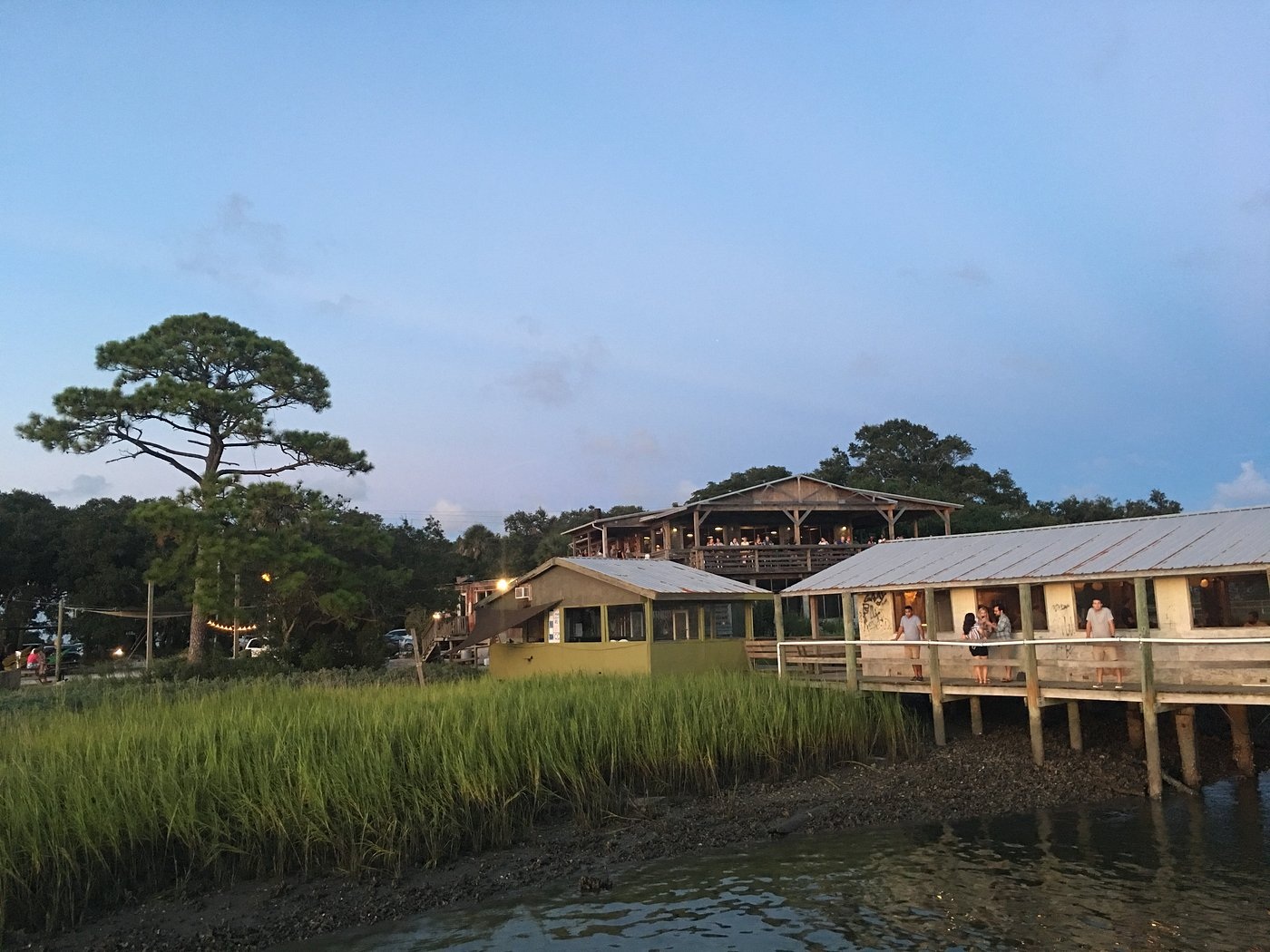 Bowens Island Restaurant seen from its pier