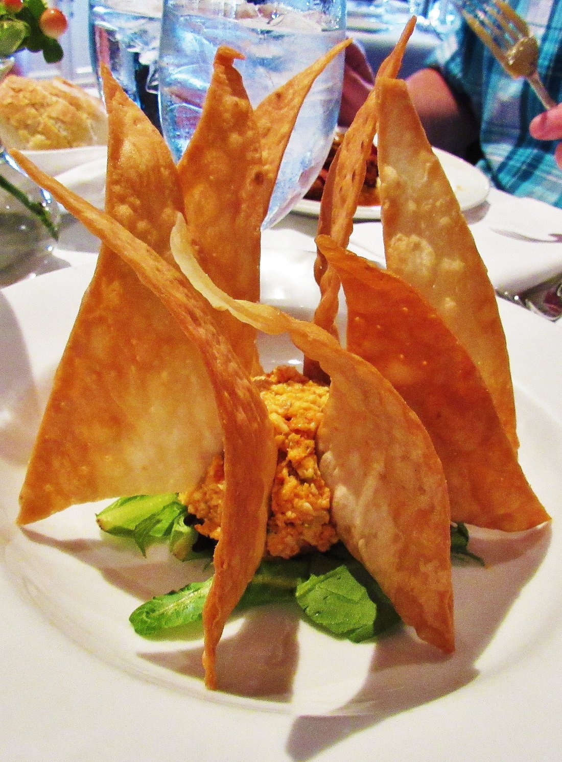 Housemade pimento cheese with Charleston flatbread at Magnolias