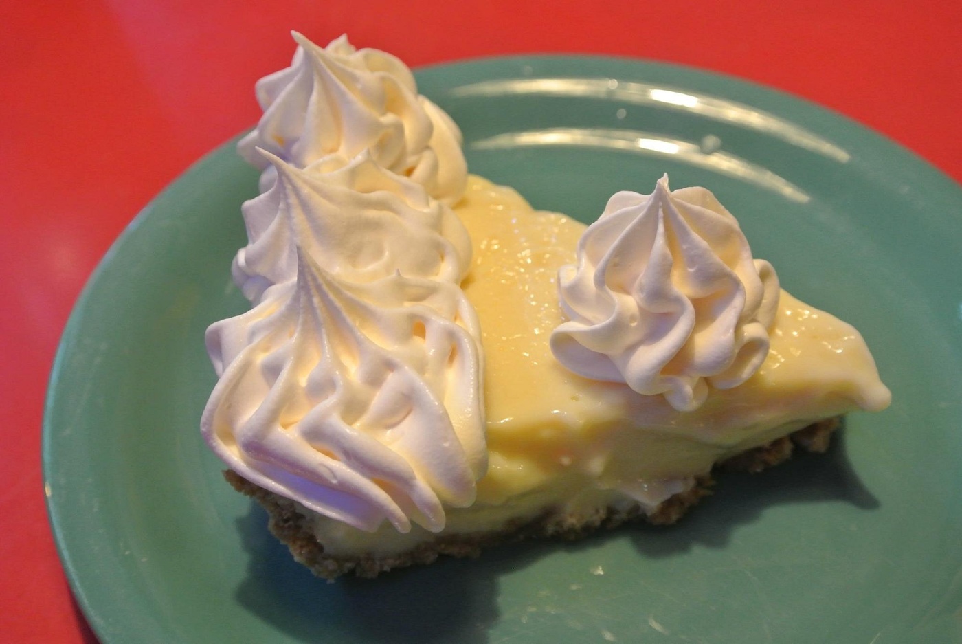 Key lime pie with whipped topping at Mrs. Mac’s Kitchen