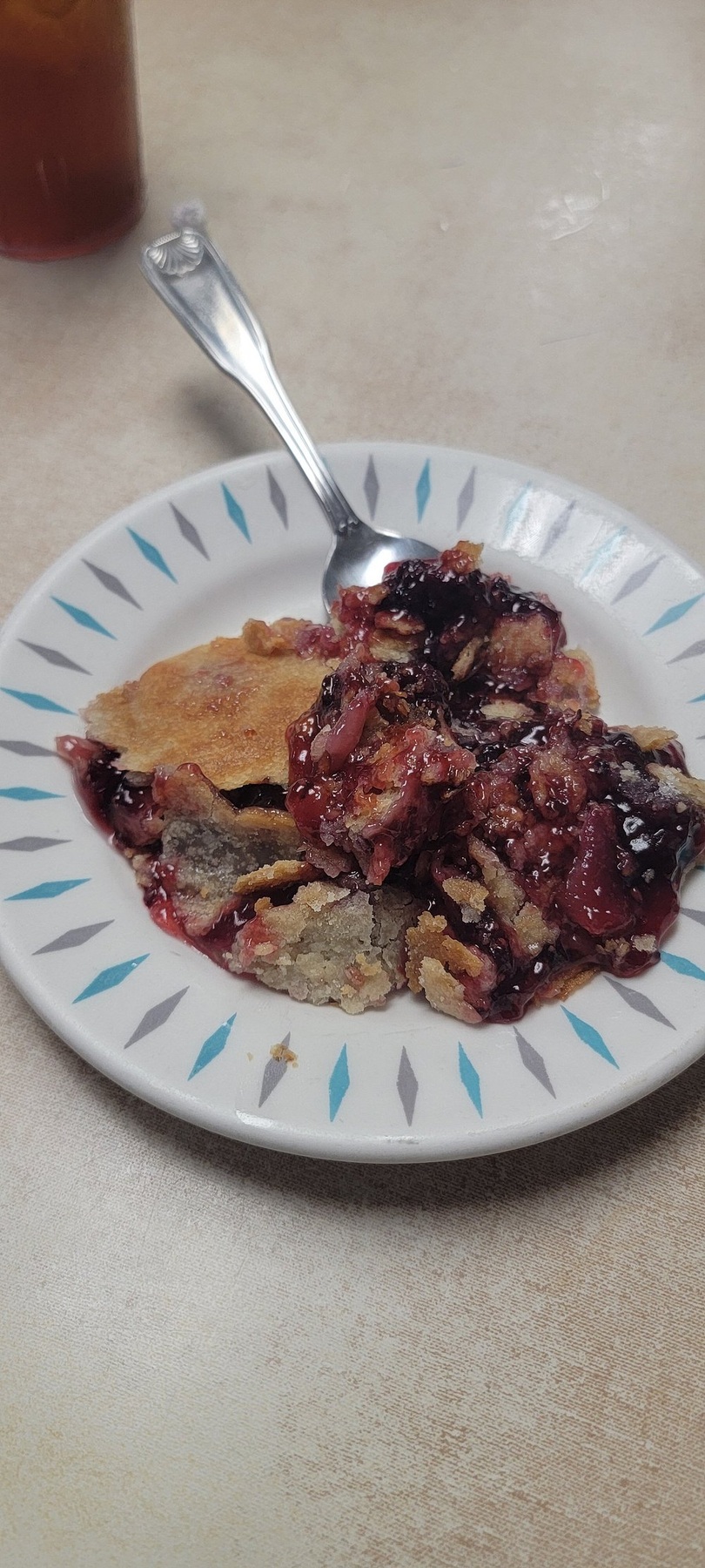 Blackberry cobbler at College Street Cafe