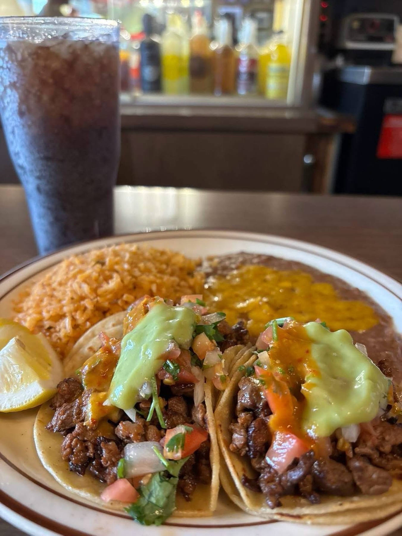 Carne asada tacos shared as a special by Mitla Cafe
