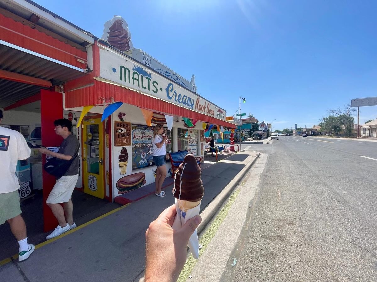 Ice cream at Delgadillo’s Snow Cap Drive-In
