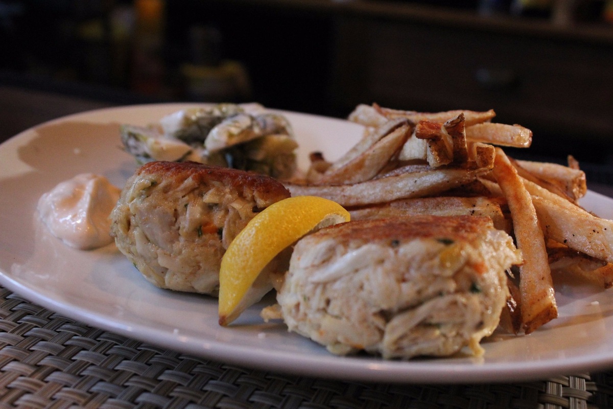 Crab cakes with fries pictured by Bite of Baltimore; tasting dishes can change