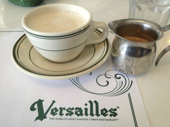 Café con leche at Versailles in Miami