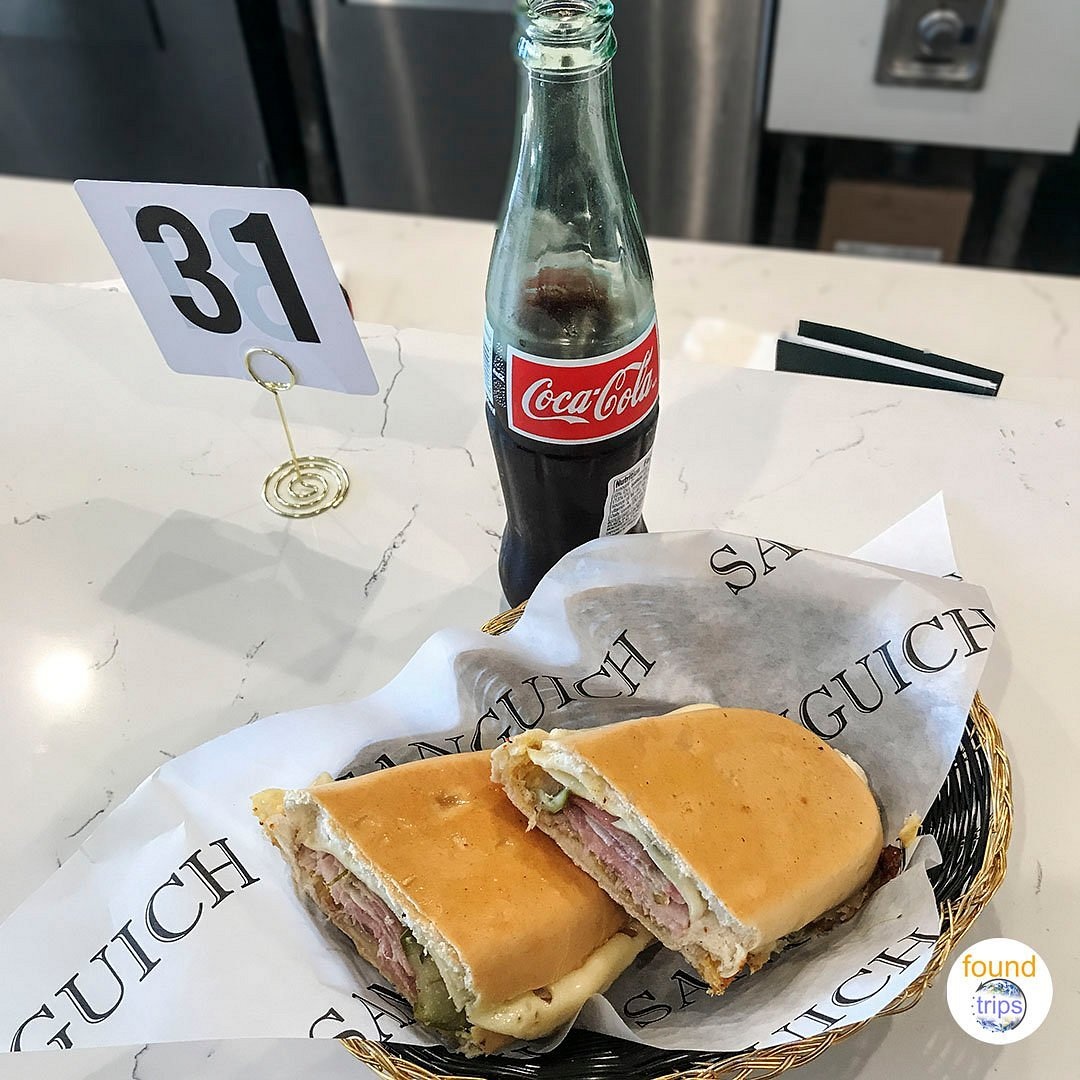 A Cuban sandwich photographed at Sanguich’s Little Havana restaurant