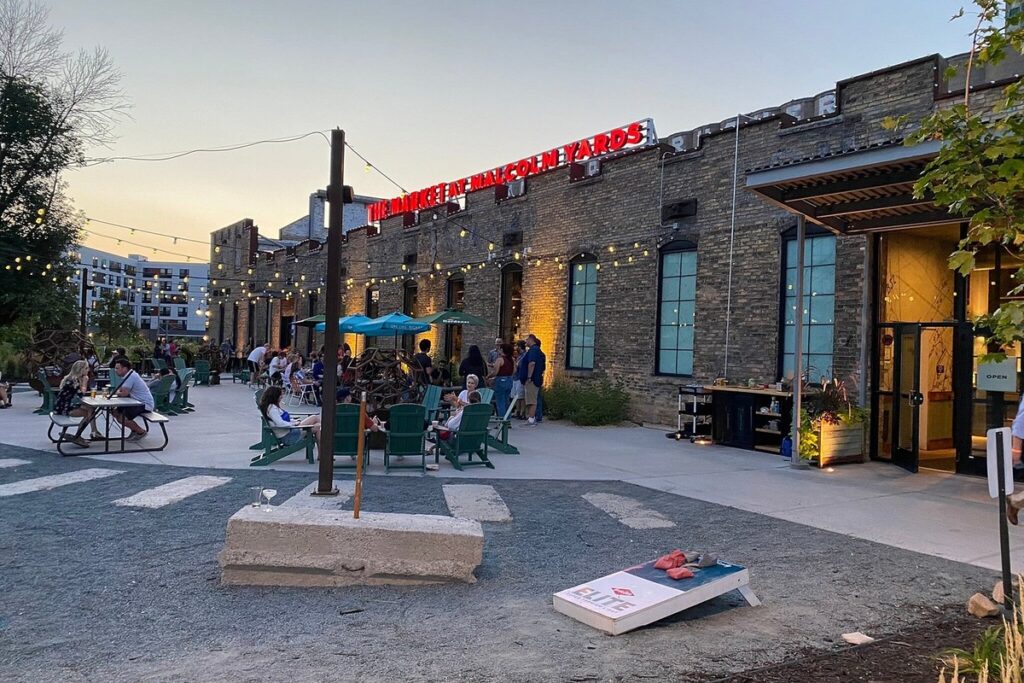 The patio at The Market at Malcolm Yards