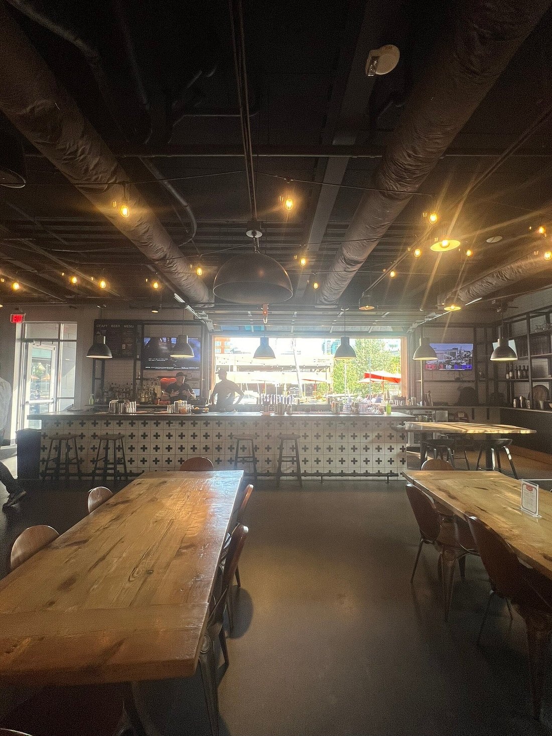 Interior seating at Graze food hall in Minneapolis
