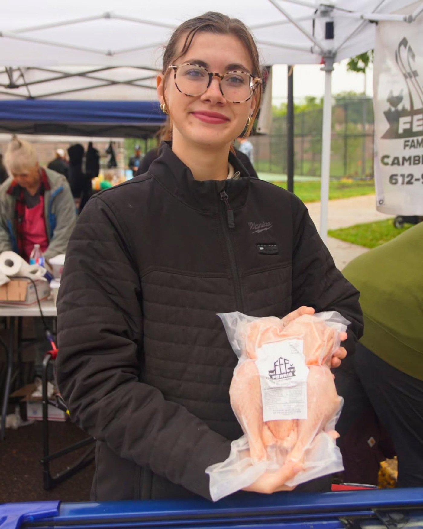 A vendor at Kingfield Farmers Market in Minneapolis