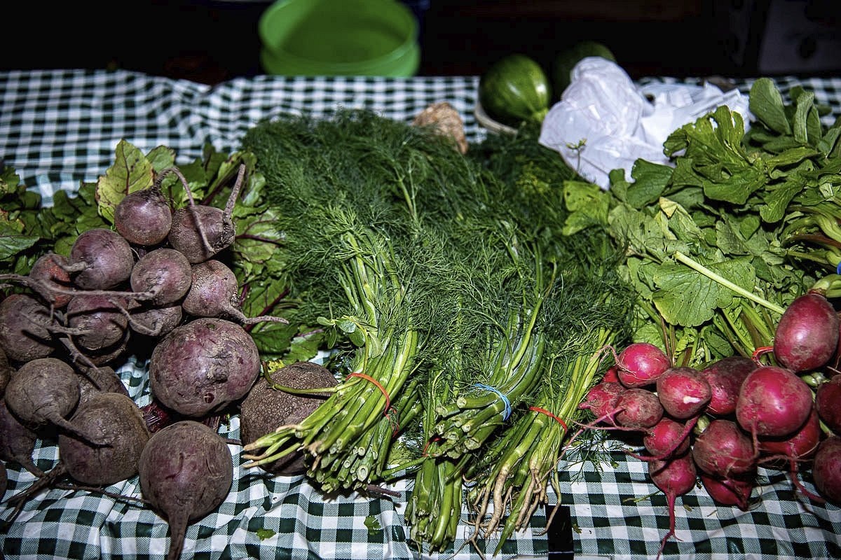 Fresh root vegetables at Mill City Farmers Market