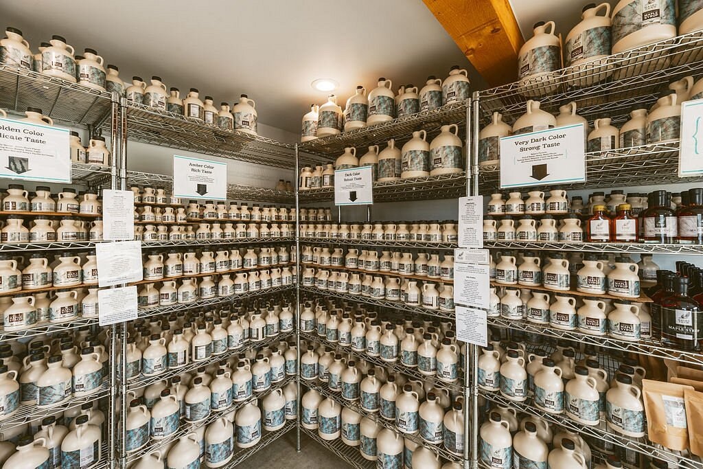 Maple syrup grades on display at Baird Farm