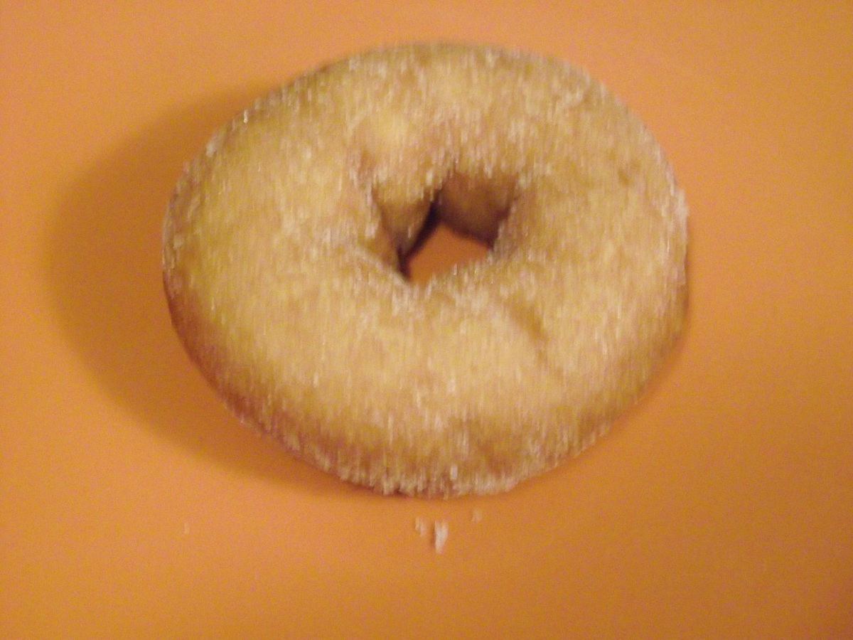 A maple-sugared doughnut at Harris Farm Sugarhouse in 2023