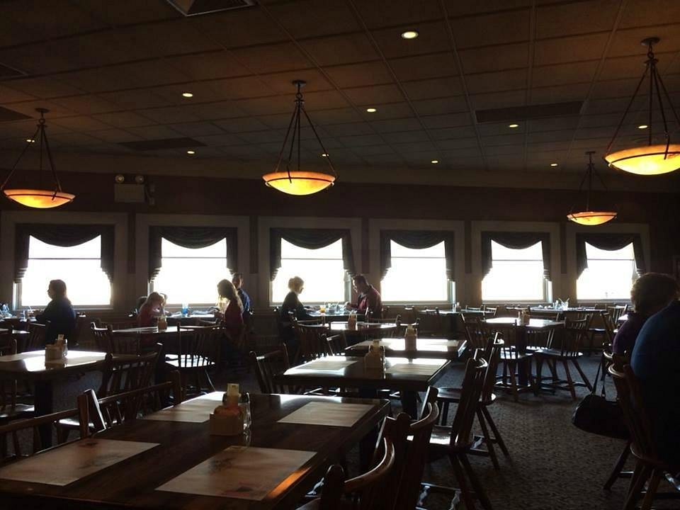 Dining room at Miller’s Smorgasbord, a place to inquire about potato filling