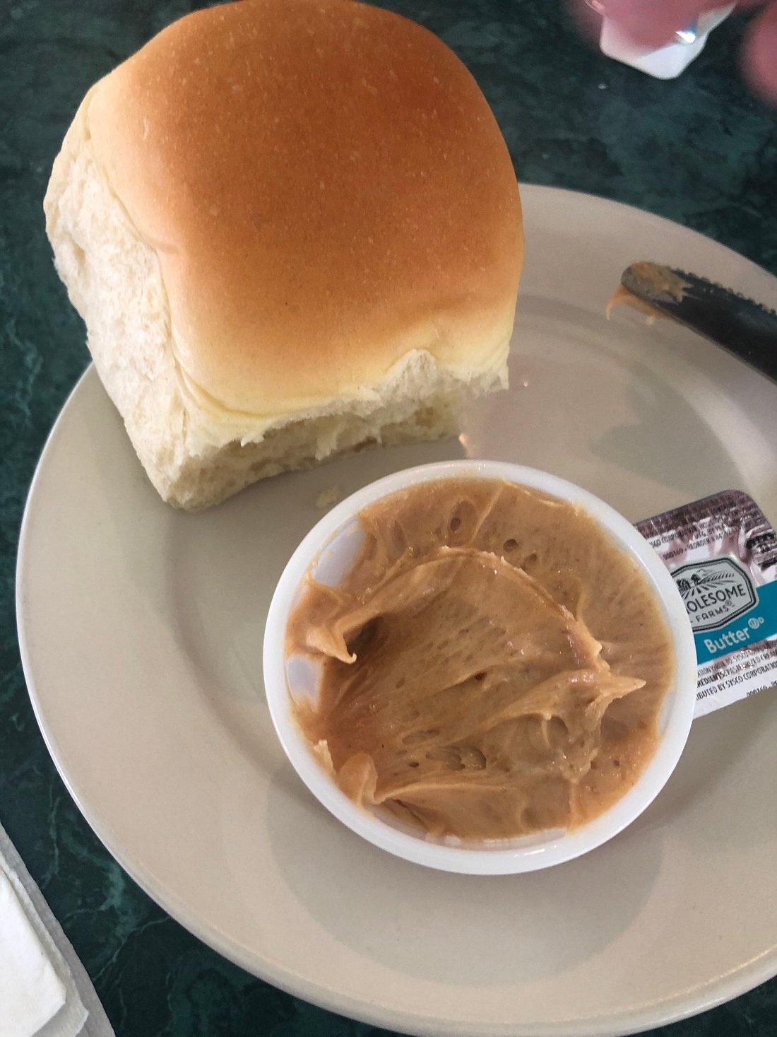 Peanut butter spread served at Katie’s Kitchen