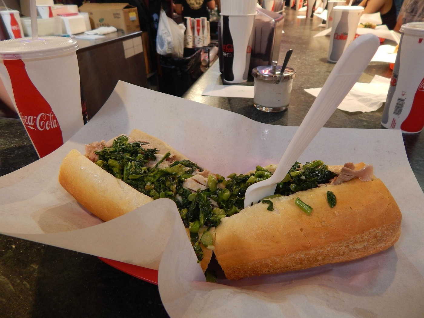 Roast pork with provolone and broccoli rabe at DiNic’s