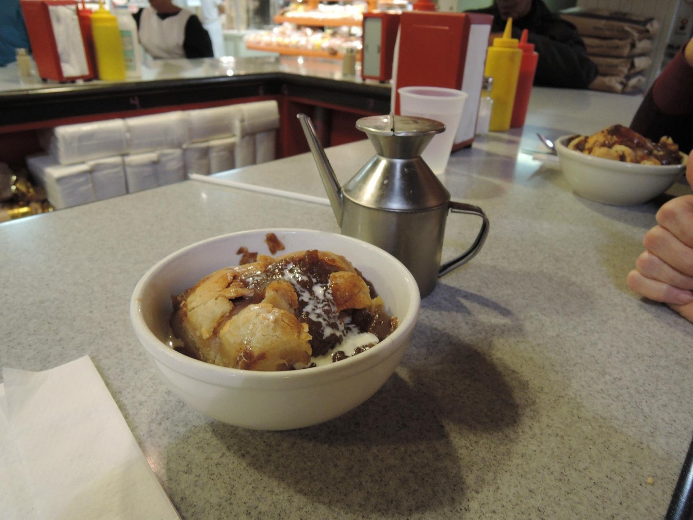 An apple dumpling at Dutch Eating Place