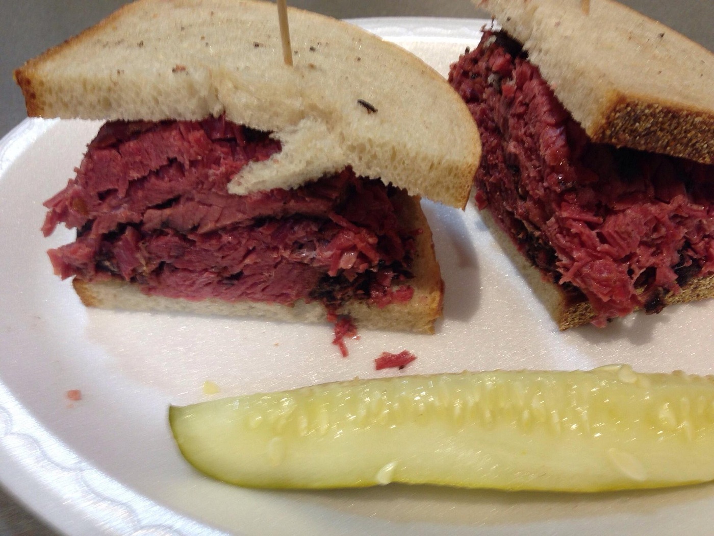 A pastrami sandwich at Hershel’s East Side Deli