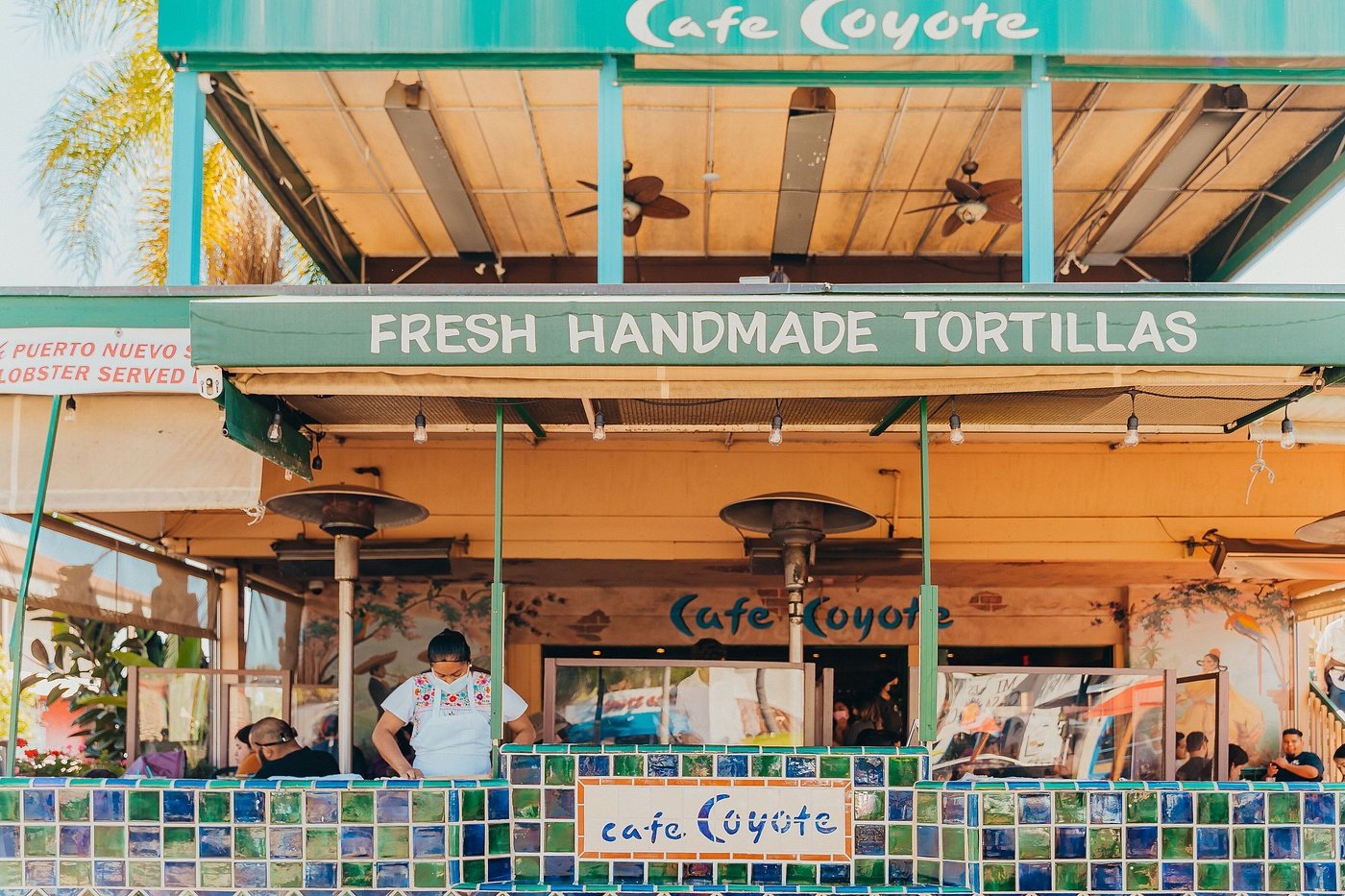 Café Coyote’s tortilla-making station in Old Town San Diego