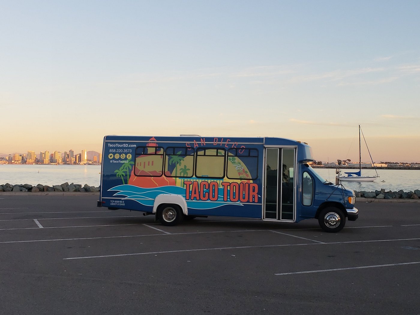 The Taco Tour San Diego bus in a previous promotional photograph