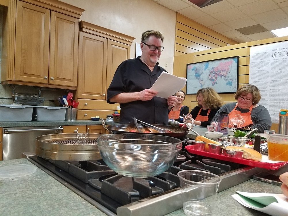 A previous cooking class at Las Cosas Kitchen Shoppe in Santa Fe