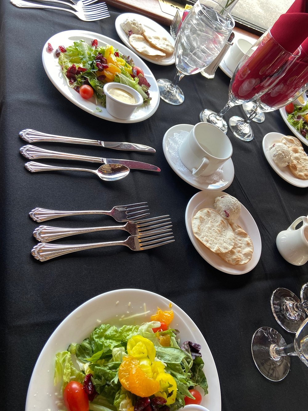 Salad course on My Old Kentucky Dinner Train