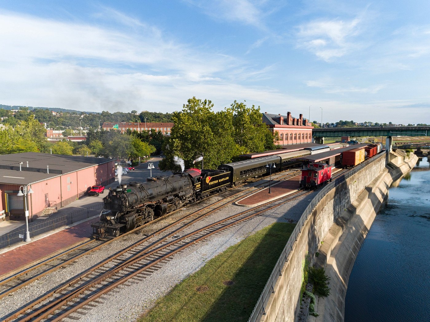 Western Maryland Scenic Railroad locomotive No. 1309; dinner-train motive power varies