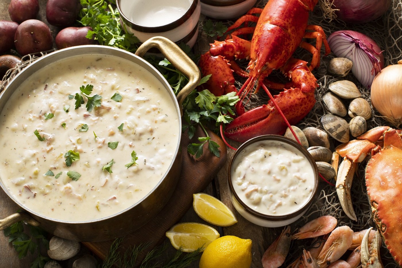 New England clam chowder from Pike Place Chowder