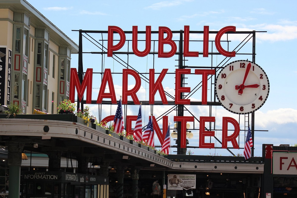 Pike Place Market in downtown Seattle