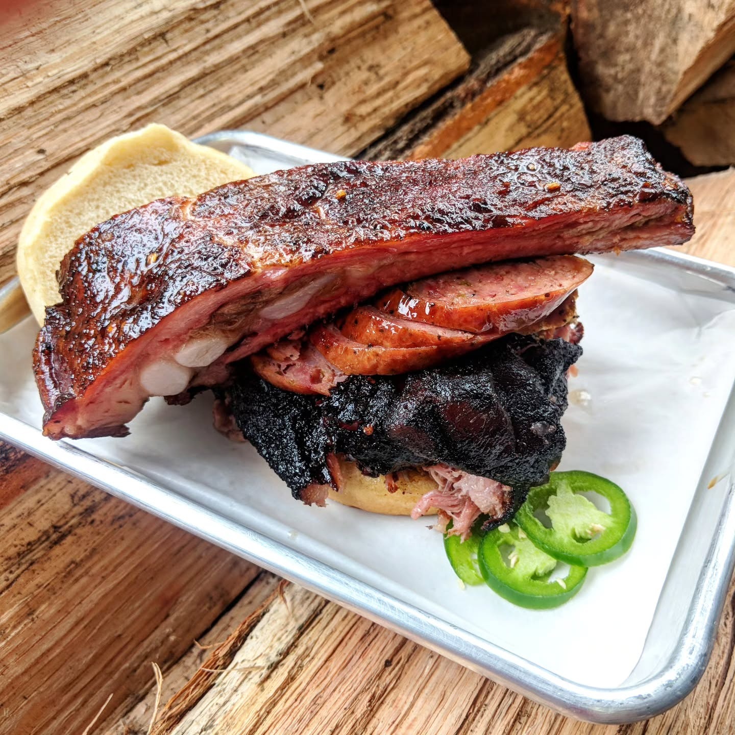 The Whole Hog sandwich at CorkScrew BBQ