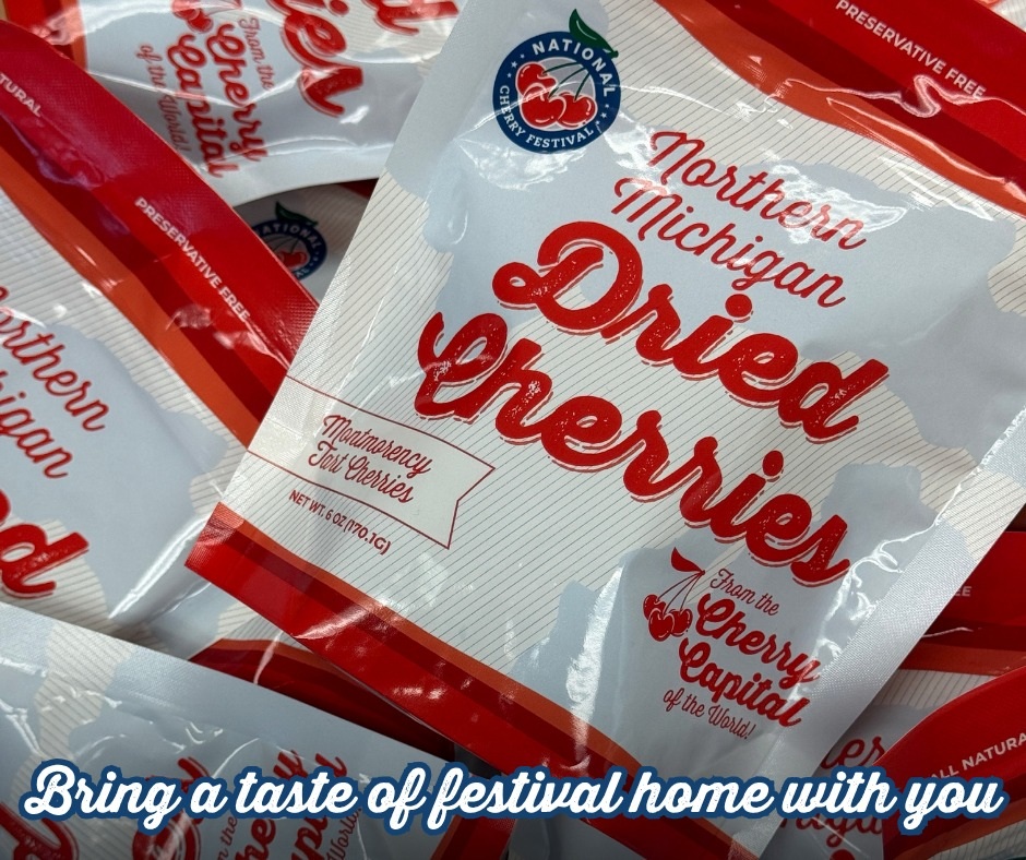 Dried cherries sold by the National Cherry Festival