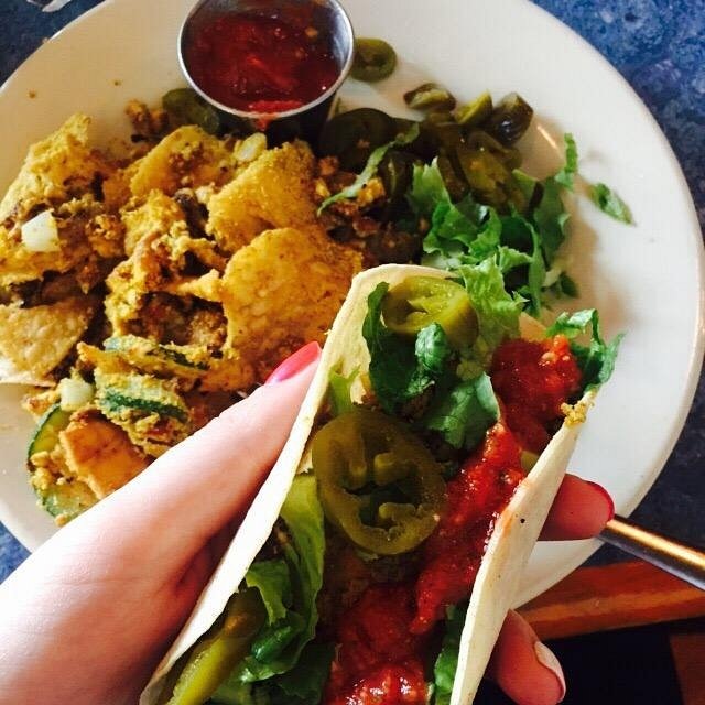 Migas breakfast at Bouldin Creek Cafe in Austin