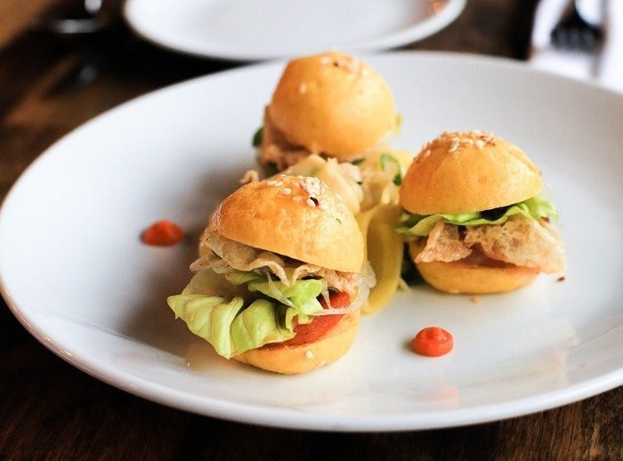Carrot buns with ginger and carrot salad from Dirt Candy in New York
