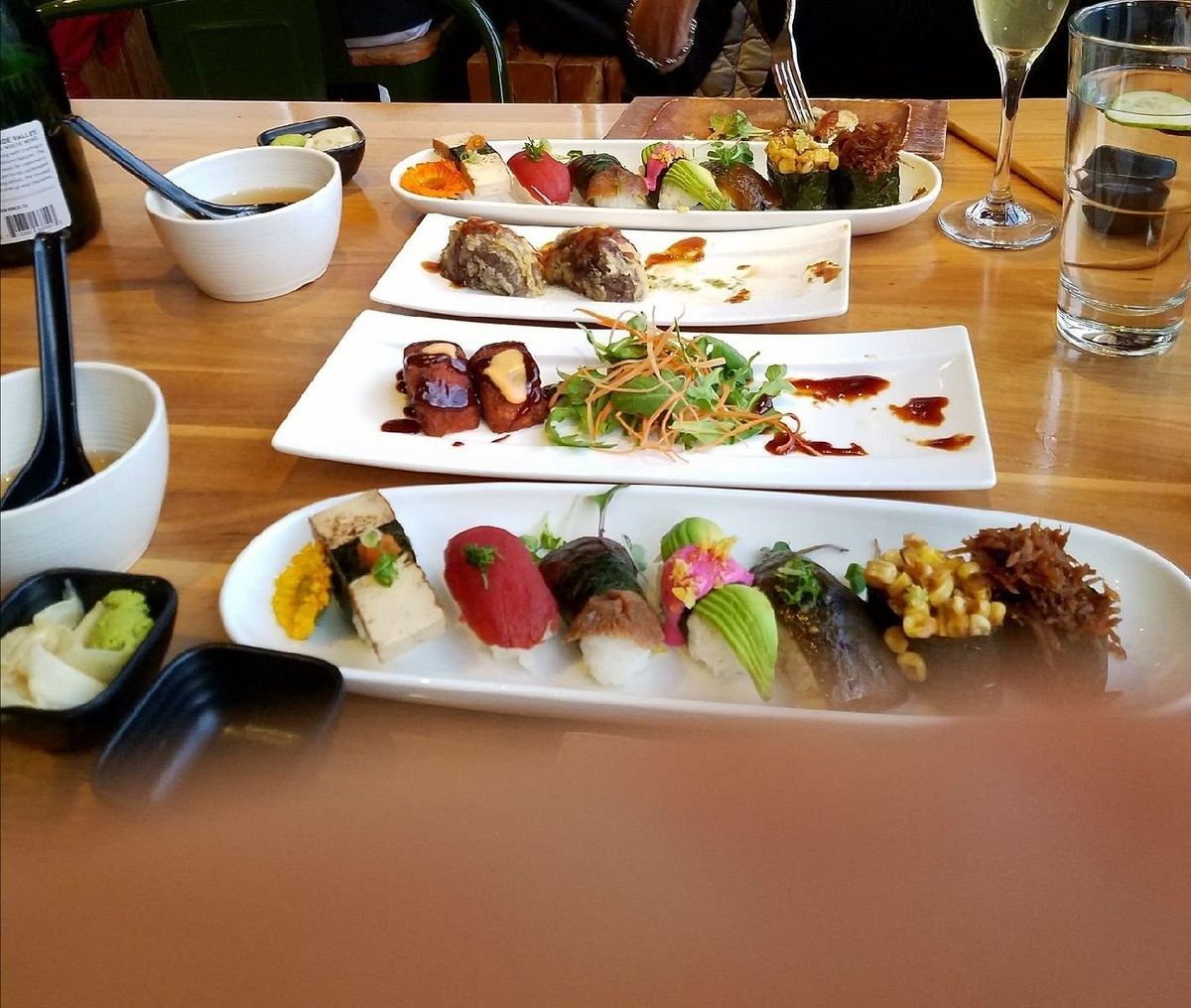 Vegan sushi rolls at Shizen in San Francisco