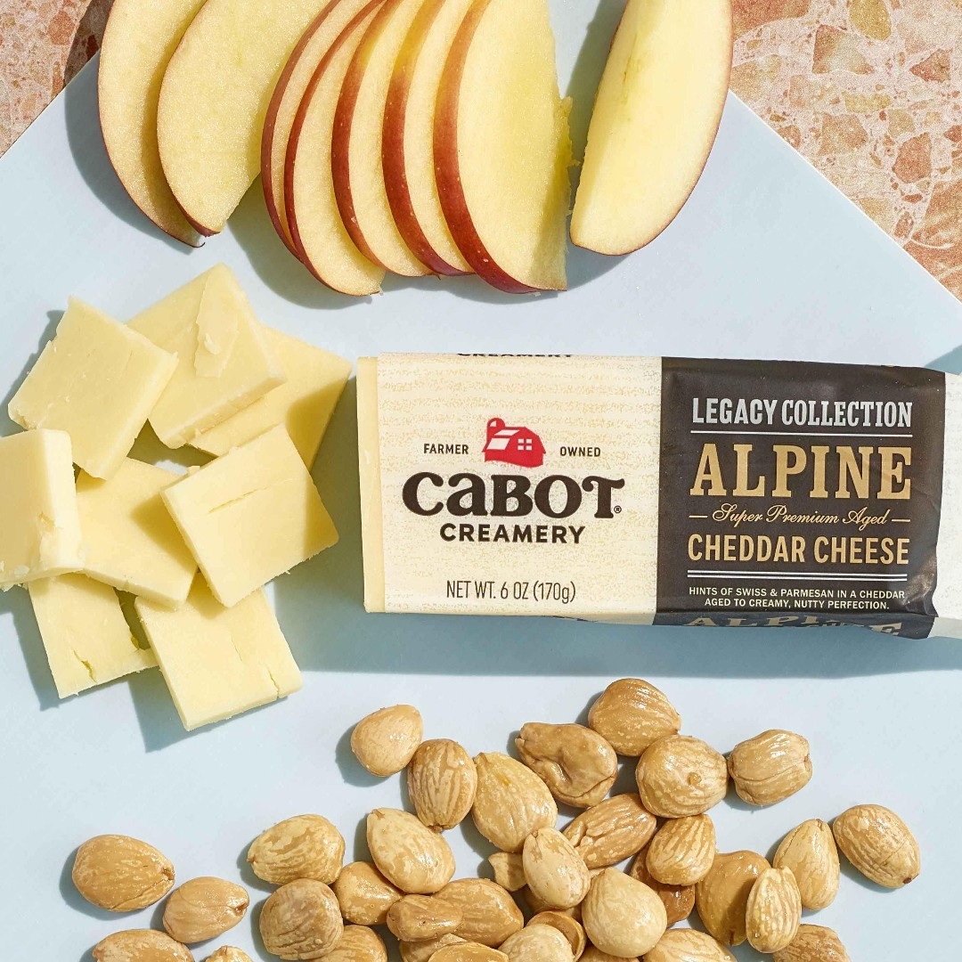 Cabot Alpine cheddar with apples and nuts