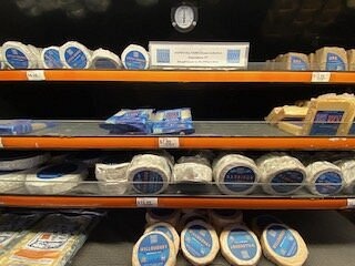 Jasper Hill cheeses at Willey’s Store, photographed in 2023