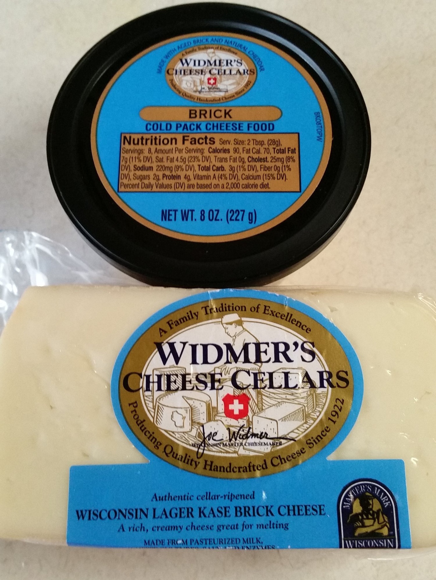 Widmer’s brick cheese and brick cheese spread